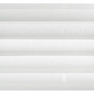 STOUT Space 350 4 секции радиатор биметаллический боковое подключение RAL9016