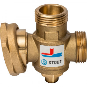 STOUT SVM-0050 Термостатический смесительный клапан G 1"M-G 1"1/2 F-G 1"M 70°С