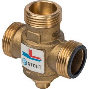STOUT SVM-0050 Термостатический смесительный клапан G 1"M-G 1"1/2 F-G 1"M 70°С