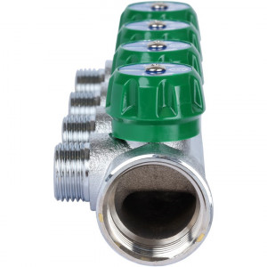 STOUT SMB-6850-011204 STOUT Коллектор регулирующий 1", 4 отвода 1/2"