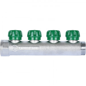 STOUT SMB-6850-011204 STOUT Коллектор регулирующий 1", 4 отвода 1/2"