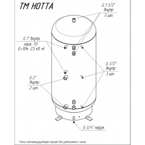 Теплоаккумулятор HOTTA ТА1в-500.0 спец (металор. 28м)