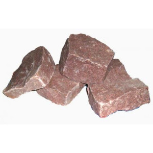 Камни для бани Малиновый кварцит колотый (20 кг)