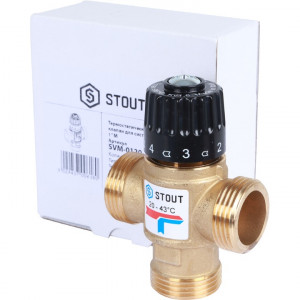 STOUT Термостатический смесительный клапан для систем отопления и ГВС. G 1” M