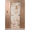 Двери DoorWood с рисунком «Девушка в цветах» (бронза)