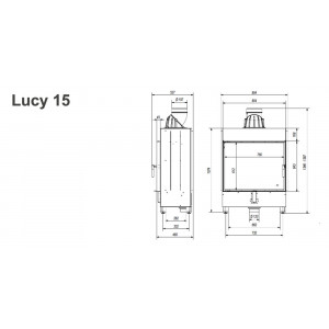 Топка каминная Kratki Lucy 15 кВт